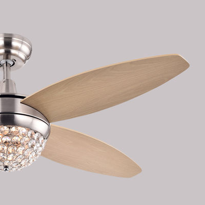 No Noise 18w Antique Bronze Ceiling Fan Glass Lampshade Dining Room Chandelier Fan