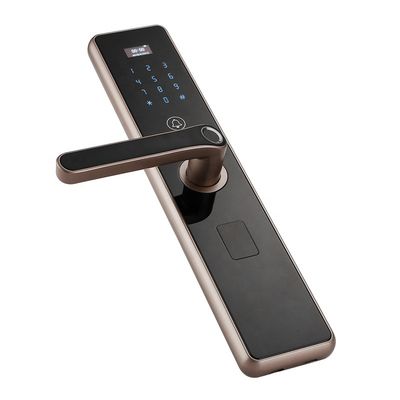 Ce Hidden Key Hole 508dpi Biometric Fingerprint Door Lock Smart Door Handle Lock