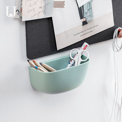 0-1L PP Wall Mounted Storage Box With Divides Kitchen Bathroom