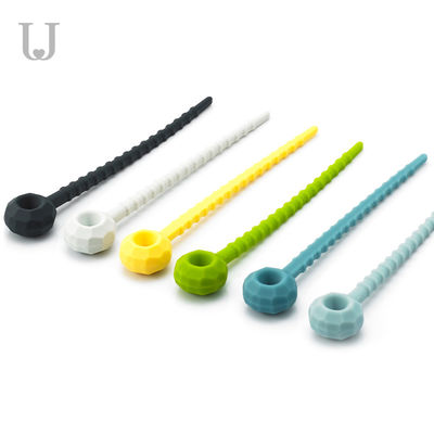115mm ElasticReusable Silicone Food Ties 27g Environmental Friendly