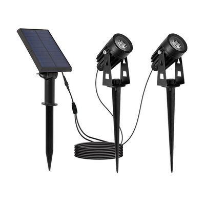 6000K 100-200LM Solar Powered Garden Spike Lights / Solar Landscaping Spotlights