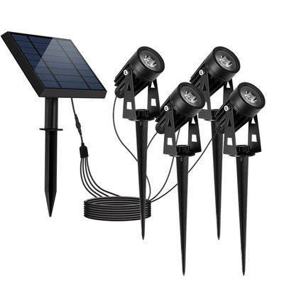 6000K 100-200LM Solar Powered Garden Spike Lights / Solar Landscaping Spotlights