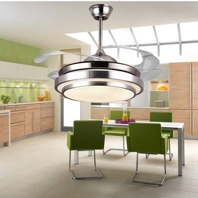 6000k 4000lm Crystal Flush Mount Ceiling Fan Neutral White
