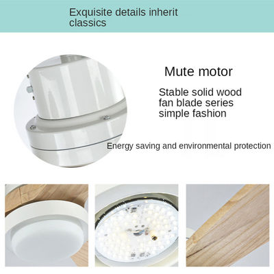 DC Motor Dimmable Ceiling Fan Light Kit 3 Plywood Blades Brushed Gold Color