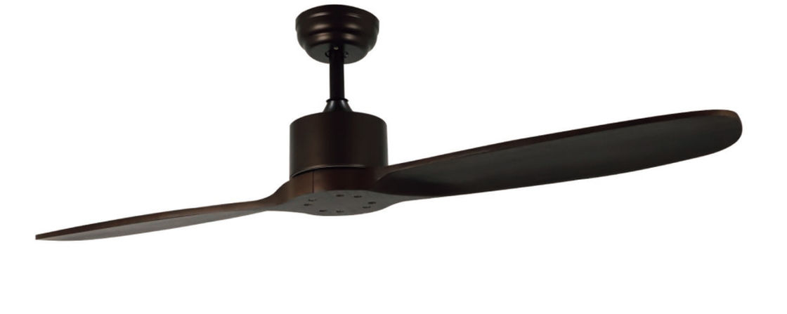 52" Solid Wood Power 220v DC Motor Coffee Remote Control Ceiling Fan Light